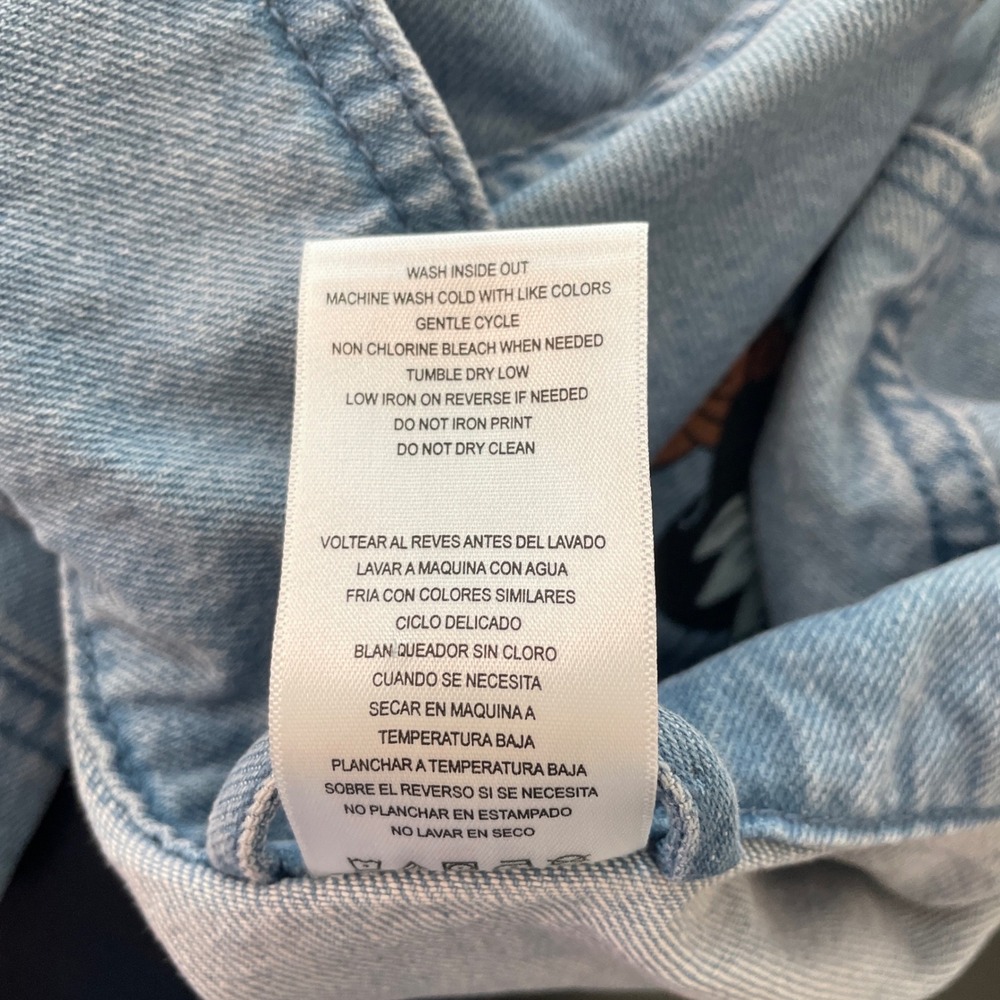 Disney Princess Light Blue Be Kind Button Up Denim Jacket Girl's Sz 6 NWT - Picture 5 of 6